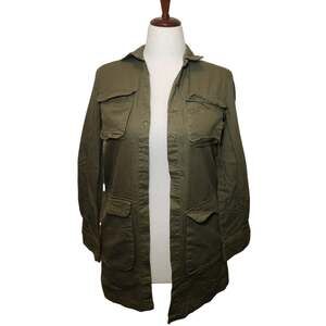 Casual Utility Gorpcore Green Cargo Button Up Shaket PRETTYLITTLETHING  Size 0